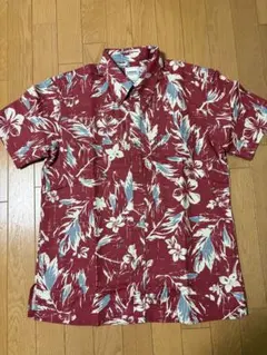 MAJUN メンズ かりゆしウェア ミッドサマーブーケ レッド