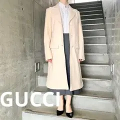 わかめ様専用】GUCCI 黒 カシミヤ混コート フロントポケット付き