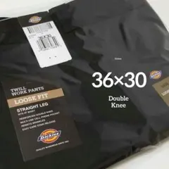 36×30【新品 未使用】ディッキーズ　ダブルニー　85283　BLACK