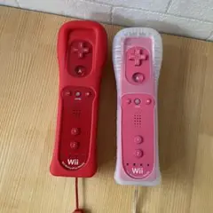 Wiiリモコン　赤・ピンク　2本セット
