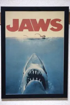 ジョーズ　JAWS　ポスター　額付き