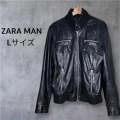ZARA MAN レザー切り替えし デザインテーラードジャケット N3388 