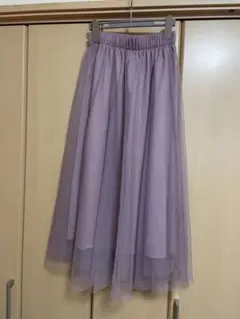 【美品】チュール スカート ピンク パープル レディース 綺麗め フェミニン