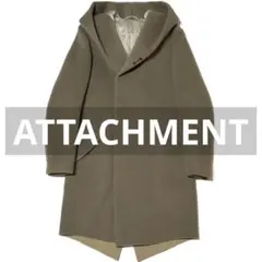 定価12万 ATTACHMENT ダブルフェイスビーバーフーデッドコート 1
