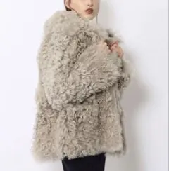 「最終値下」　アンノウン　unknown. カーリームートンコート リバーシブル