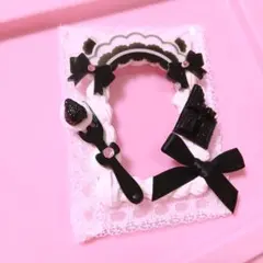 ホイップデコ トレカケースデコ 黒 ピンク