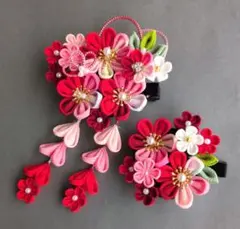 七五三髪飾り『花束』no16 つまみ細工