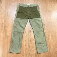 美品 Ordinary fits ドッキングパンツ カーキ 日本製 コットン Lのサムネイル