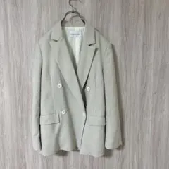 アダムエロペ　リネンライクキャンバスジャケット テーラードジャケット