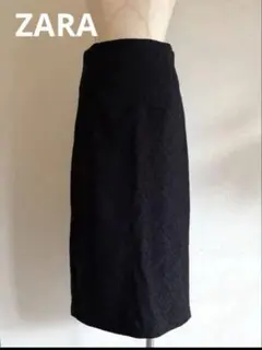 ZARA タイトスカート　ロング　総レース　スリット入り　サイズMのサムネイル