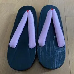黒ピンク 下駄　草履