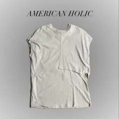 AMERICAN HOLIC ノースリーブ Tシャツ L アイボリー