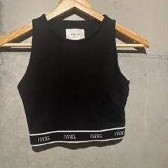 ameri vintage　ロゴテープタンクトップ　黒　インナーカップ付き