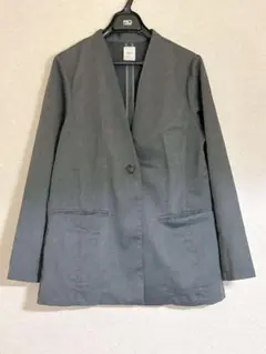 nairo セットアップ ノーカラージャケット センタープレスパンツ グレー