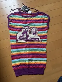 HYSTERIC GLAMOUR レインボー ストライプ ノースリーブ