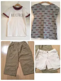 キッズ130〜パンツ、ショートパンツ、Tシャツ2枚セットGU、UNIQLO他