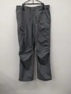 (5)adidas グレー イージーパンツ ナイロン素材 4ポケット