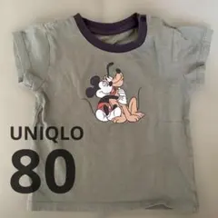 UNIQLO ミッキーマウス プルート Tシャツ 80