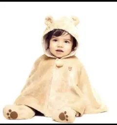 ミキハウス　ポンチョ　くま耳