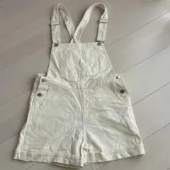 LOVETOXIC ホワイト オーバーオールショートパンツ Lサイズ