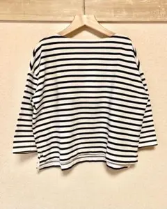 無印　ボーダーカットソー　長袖