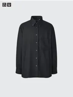 UNIQLO U ブラック ドレープシャツ