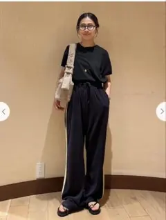 ストライプパンツ ワイドパンツ