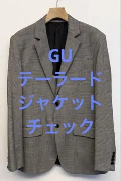 美品 GU ジーユー テーラードジャケット チェック サイズM