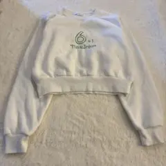 Tina:JoJunティーナジョジュン刺繍ロゴ短丈スウェットM