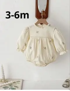 shein シーイン 刺繍入り ロンパース　姉妹コーデ 花柄　　　3-6m