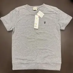 PEANUTS スヌーピー刺繍 グレーTシャツ