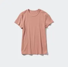 ユニクロ　ソフトリブクルーネック　オレンジXL　タグ付き