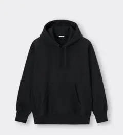 【GU】ヘビーウェイトビッグスウェット黒パーカー