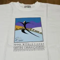 90s フィギュアスケート世界選手権 Tシャツ L カナダ製 Vintage