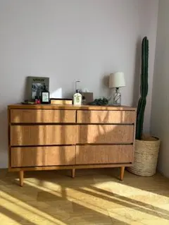 ナチュラルウッド ミッドセンチュリーキャビネット