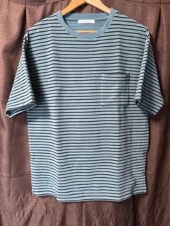 JOURNAL STANDARD グリーンブラックボーダーTシャツ ポケット付き