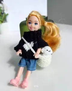 キーホルダー　バービー　人形　ドール　犬　チャーム　韓国　じゃらじゃら