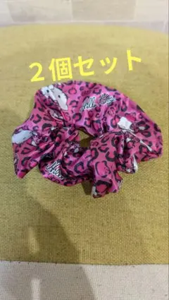 Hello Kitty シュシュ ピンク ヒョウ柄 ２個セットのサムネイル