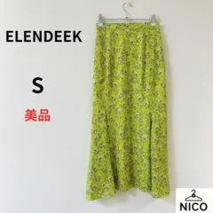 ELENDEEK エレンディーク 鮮やか 小花柄 ロングスカート　ウエストゴムのサムネイル