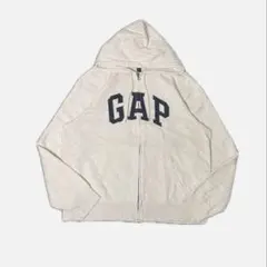 00s OLD GAP full zip up hoodie y2k 刺繍ロゴ