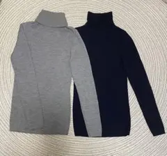 MUJI 無印良品 タートルネックニット2色セット Lサイズ