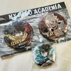 僕のヒーローアカデミア　缶バッジ　3点　ジャンプショップ　緑谷出久　爆豪勝己
