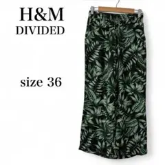 【エイチアンドエム】 ガウチョパンツ ウエストゴム 総柄 ステテコ