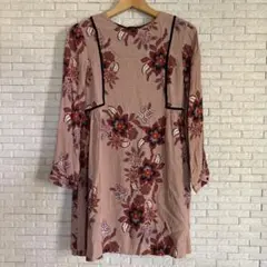 Zara Girls 花柄 七分袖ワンピース 11/12