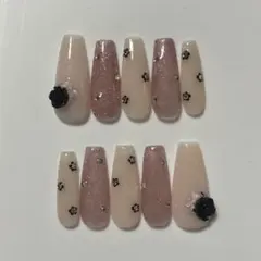 ネイルチップ ピンク系 ワンホンネイル