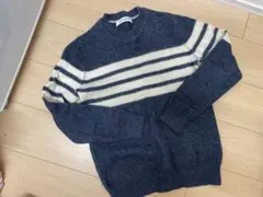 nano universe メンズ ボーダーニット