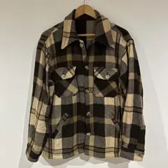 70年代　ウールCPOジャケット ブラウンチェック