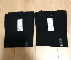 UNIQLO エアリズム レディース ブラック 半袖 Tシャツ M 2枚
