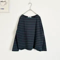 サマンサモスモスブルー　長袖　Tシャツ　ボーダー　ボートネック　カジュアルのサムネイル