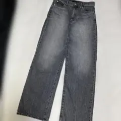 UNIQLO ワイドストレートジーンズ25グレー